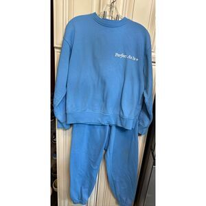 Universal Thread Girls Perfect As Is Sweatshirt And Jogger Set Blue XS